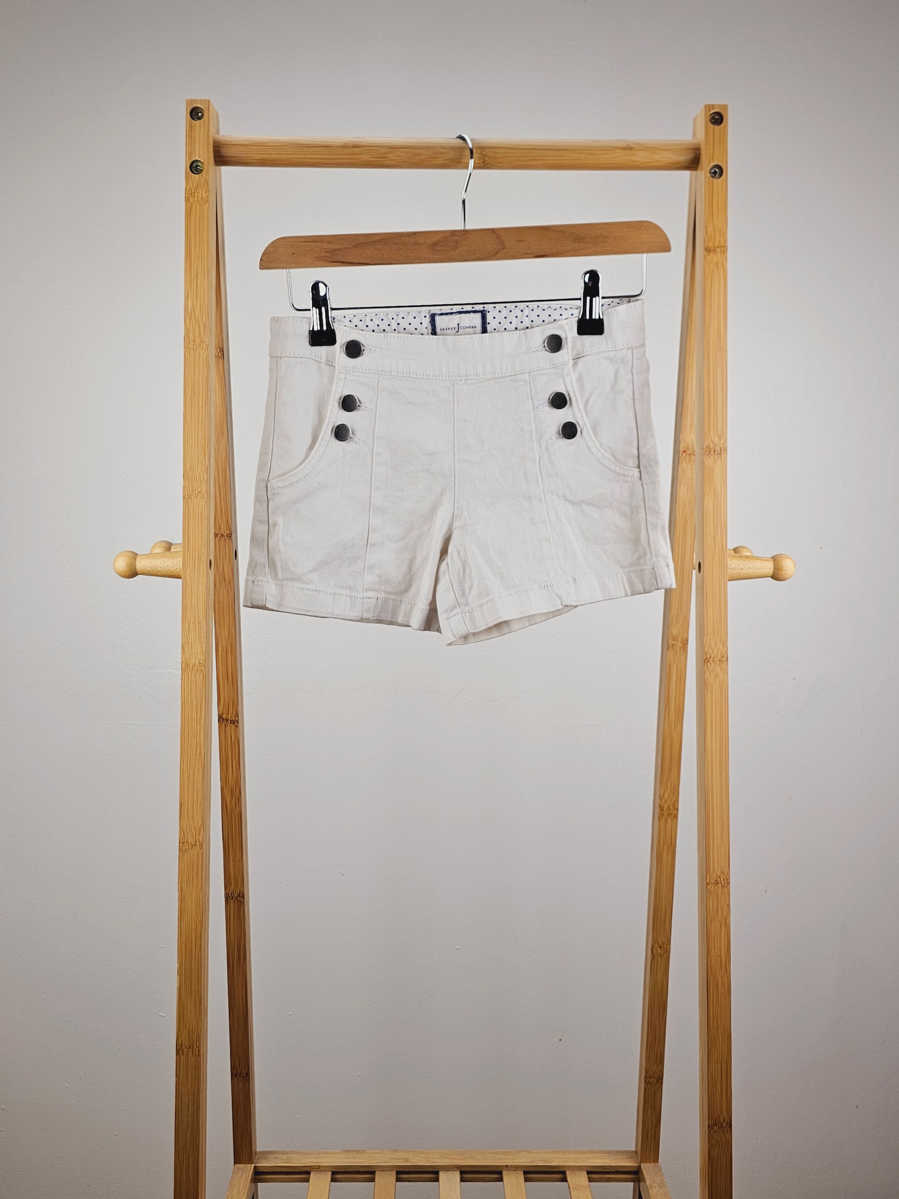 Jasper Conran white buttoned shorts 9 years