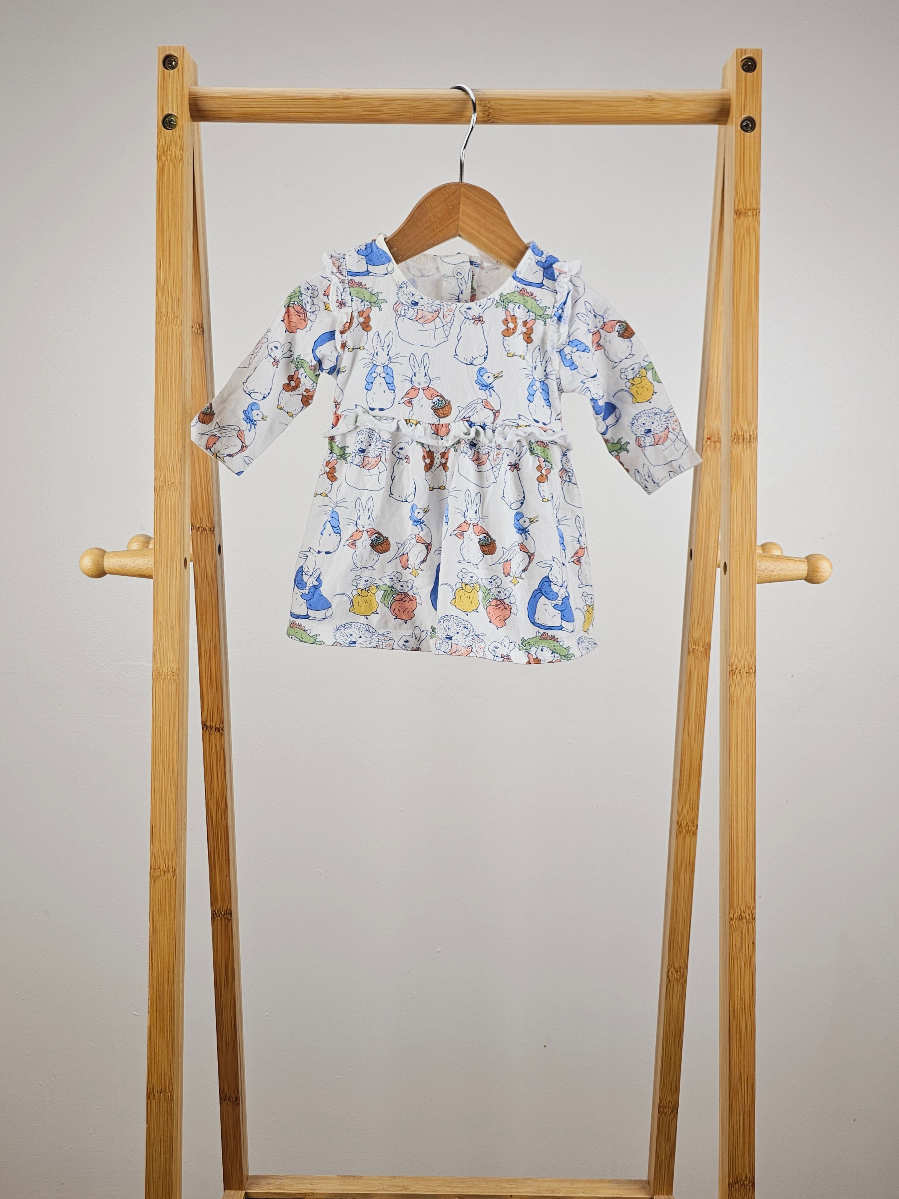 Matalan Peter Rabbit long sleeve dress 0-3 months