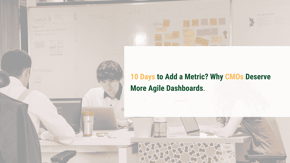 10 Days to Add a Metric? Why CMOs Deserve More Agile Dashboards