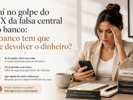 Caí no golpe do PIX da falsa central do banco: o banco tem que me devolver o dinheiro?