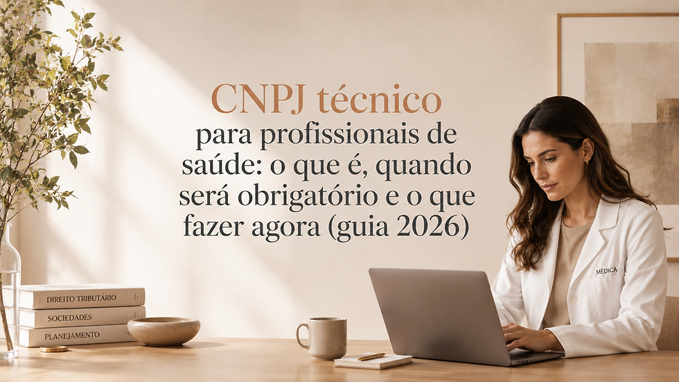 CNPJ técnico para profissionais de saúde: o que é, quando será obrigatório e o que fazer agora (guia 2026)