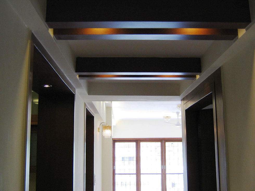 recessed lighting in corridor