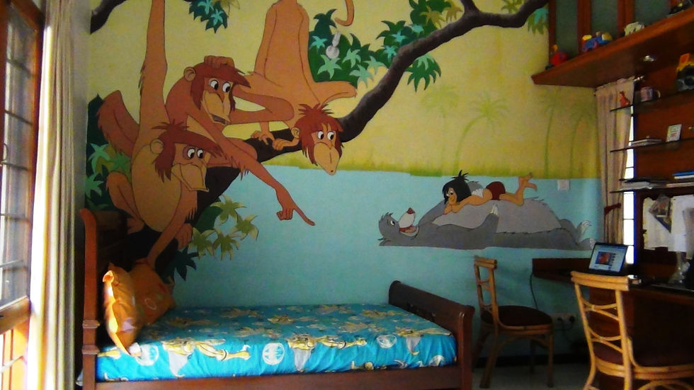 Kids bedroom hand painting
