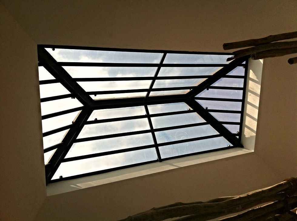 skylight above staircase