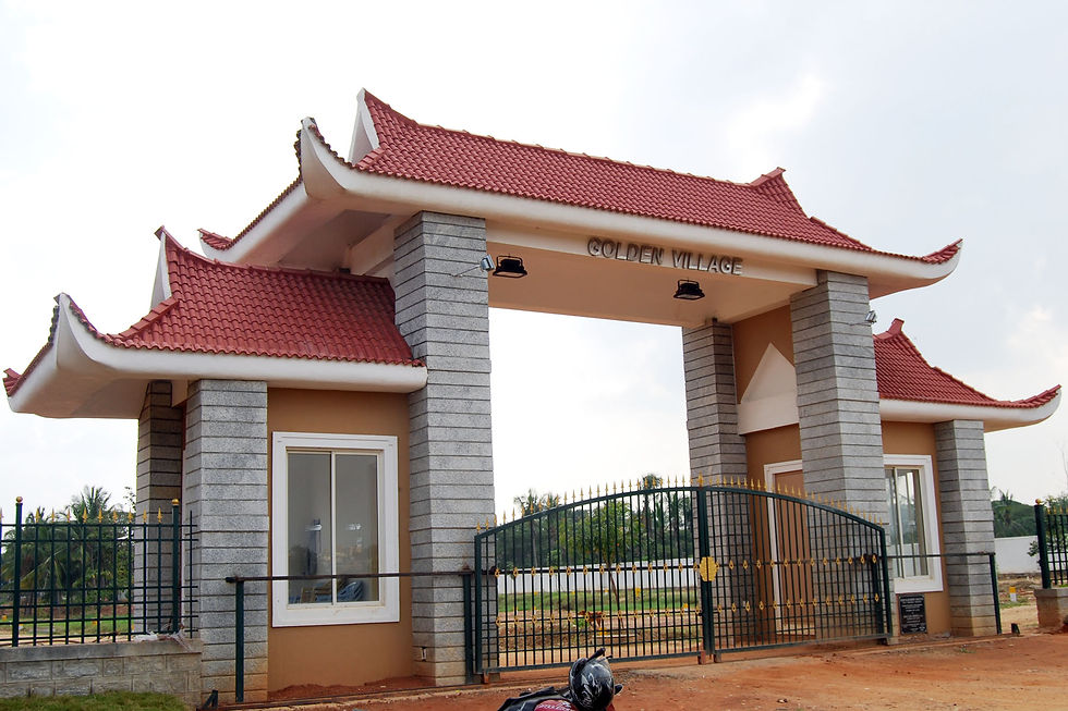 Entrance gateway of Golden Village