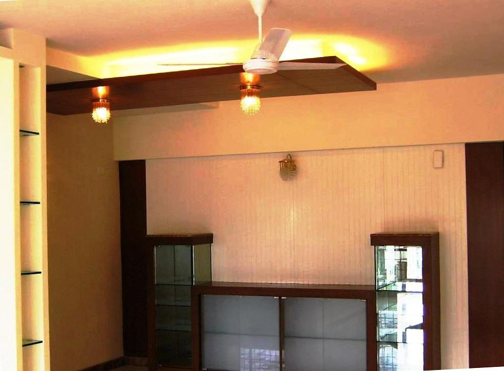 Recessed lighting in dining room