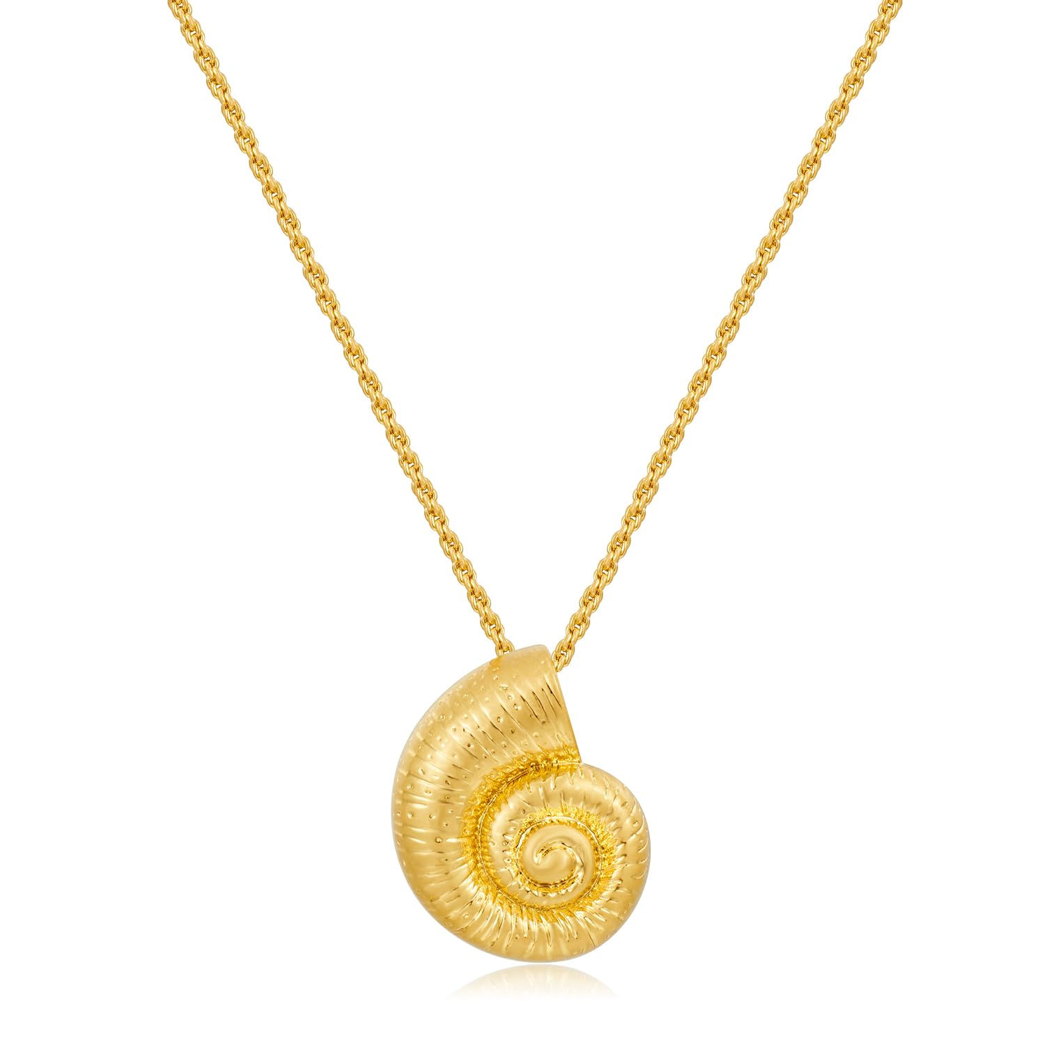 Golden Shell Charm Necklace