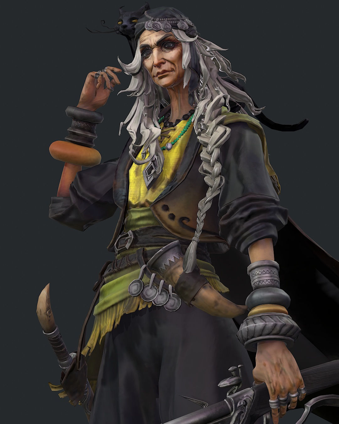 Stylized Character- GrayHaired
