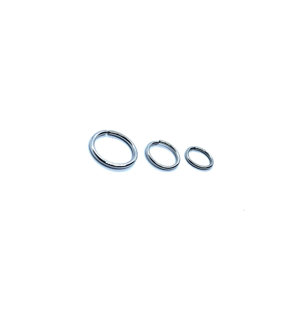 Thumbnail: 16g Stainless Steel Twist Ring 8mm