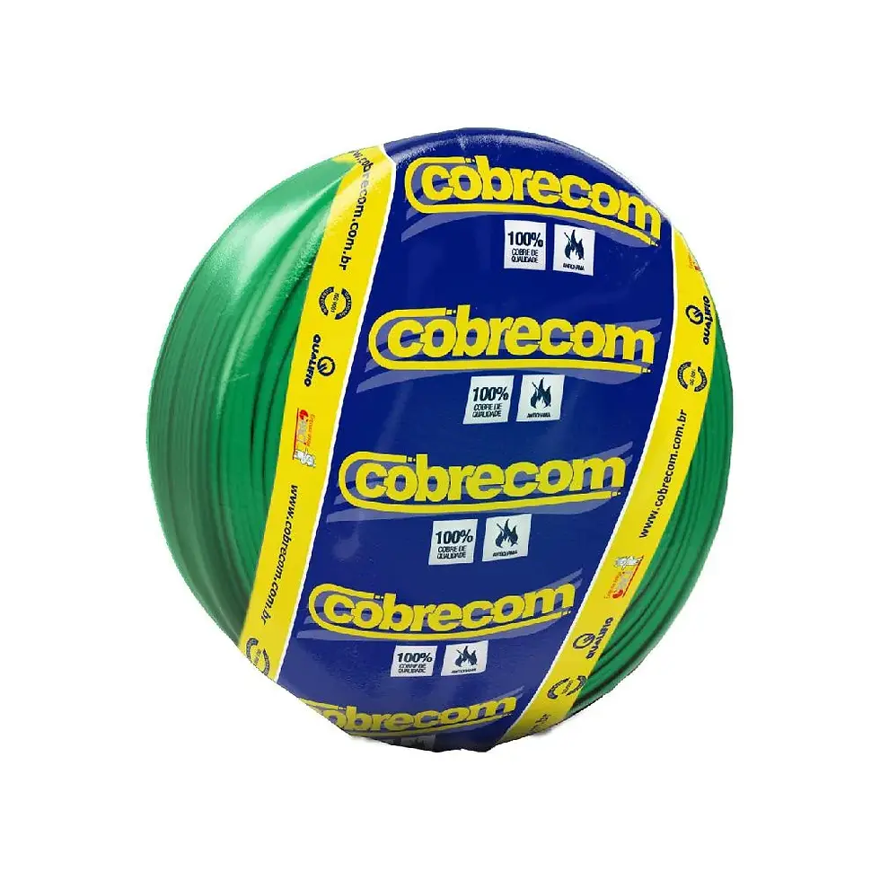 Cabo Flexível 2,5mm² 750V 100 Metros Cobrecom Verde