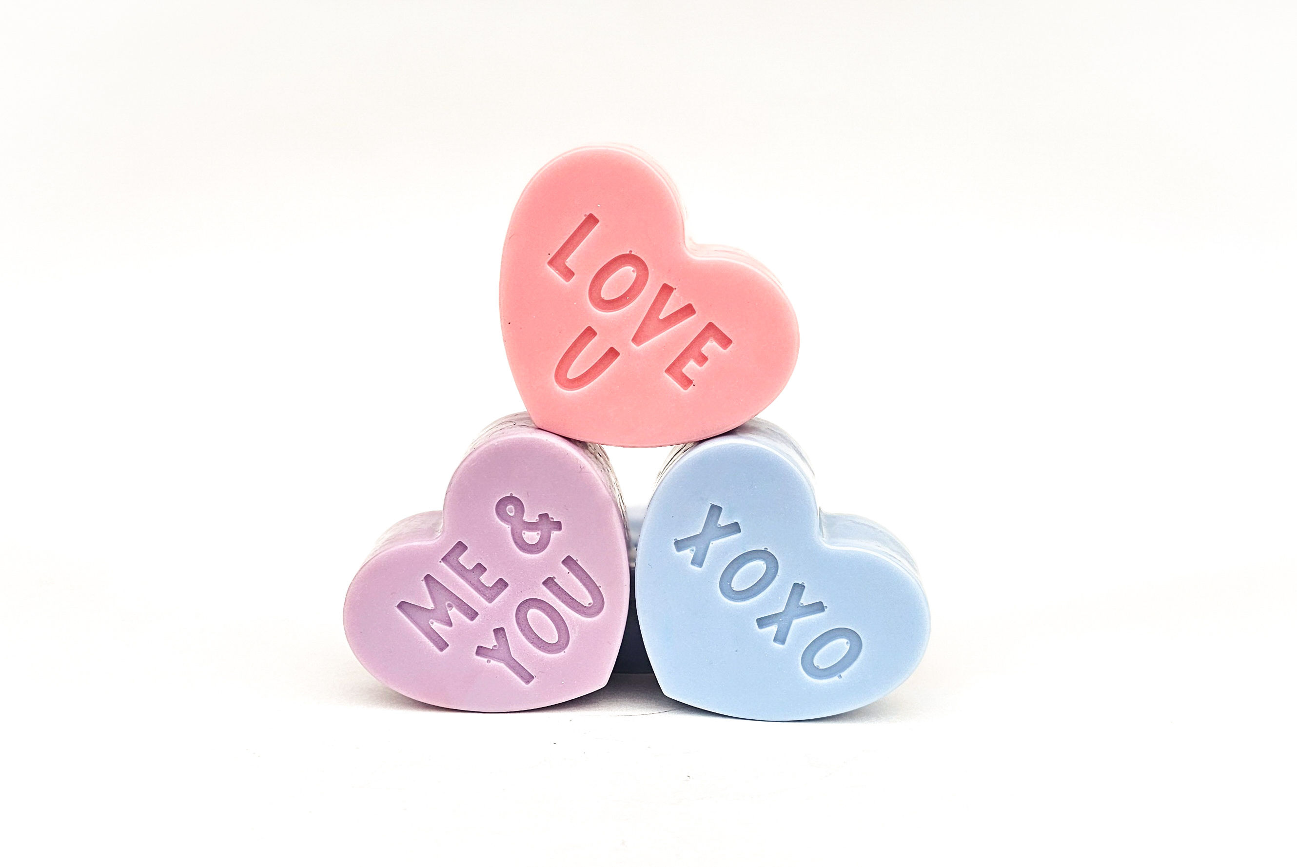 Conversation Heart Glycerin Soap.