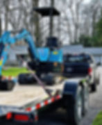 M1T Mini Excavator on Tilting Trailer