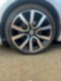Polo alloy wheel on a car