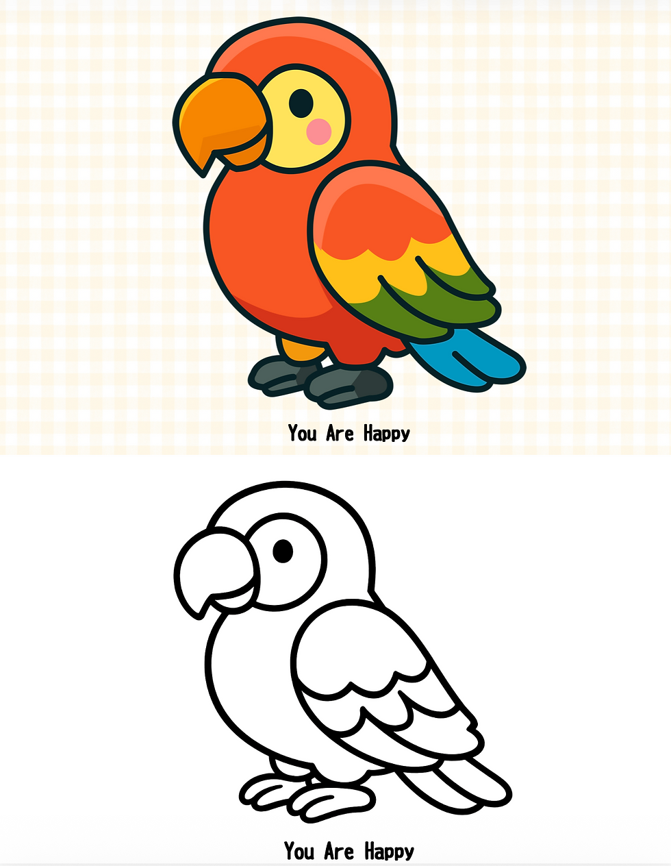 サムネイル： オウムさんこんにちは - parrot-two-example.png