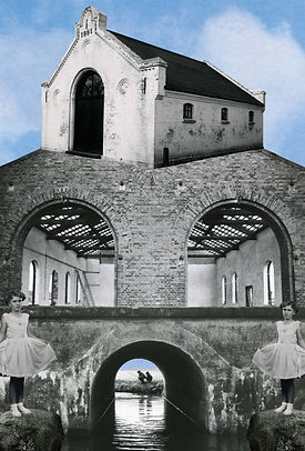 Viadukt: Collage af papirkunstner Klara Espersen fra kunstprojekt Gensyn