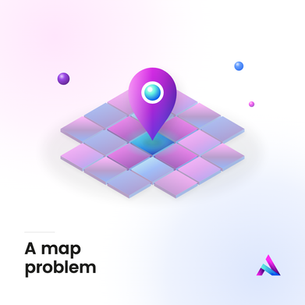 Local advertising is a map problem: a location pin over a tiled map
