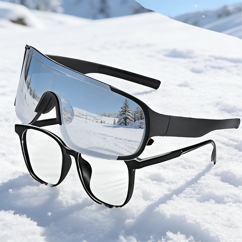 Óculos esportivo de ciclismo com cobertura para oculos de grau de miopia