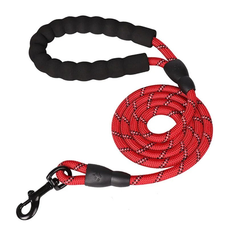 Thumbnail: Reflective Dog Leash With Comfortable Padded Handle - Double Heavy Duty Traction