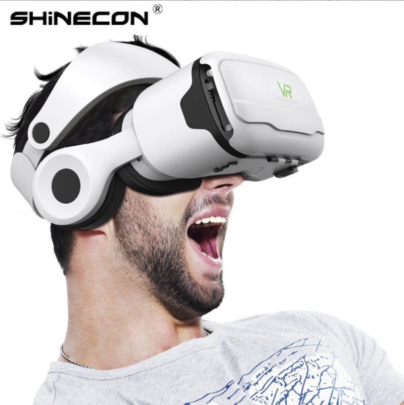 Óculos 3D de Realidade Virtual Shinecom com Capacete e Headset para Smartphones