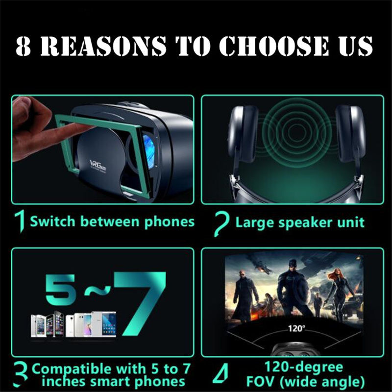 Miniatura: Óculos 3D de Realidade Virtual VRG Pro com Headset para smartphones