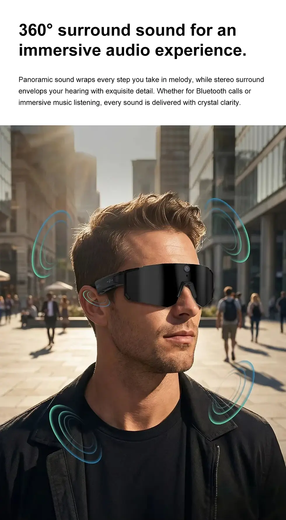 Miniatura: Lenovo 2026 New ChatGPT AI Smart Glasses 2400W 1080P Anti Shake Video Sport Cycl