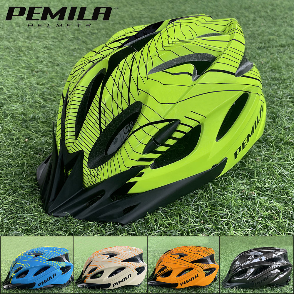 PEMILA Cycling Helmet Comfort Lining Lightweight Hollow 18 Vents Men Women Adjus