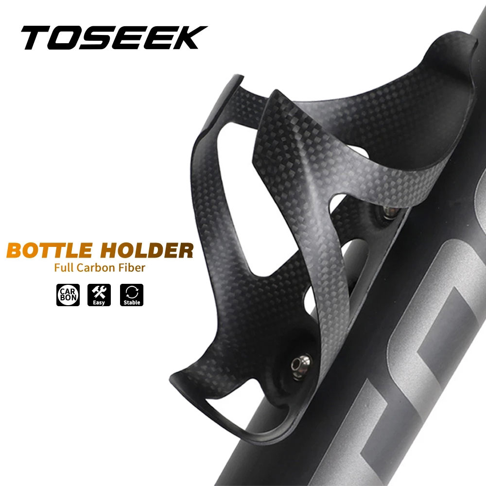 Suporte de garrafa d'água para bicicleta TOSEEK 3K em fibra de carbono ultraleve