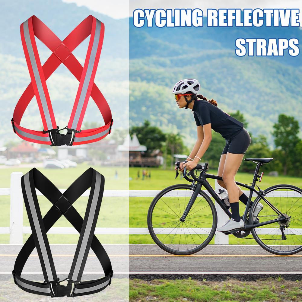 Colete de segurança com faixa refletora para ciclismo ajustável
