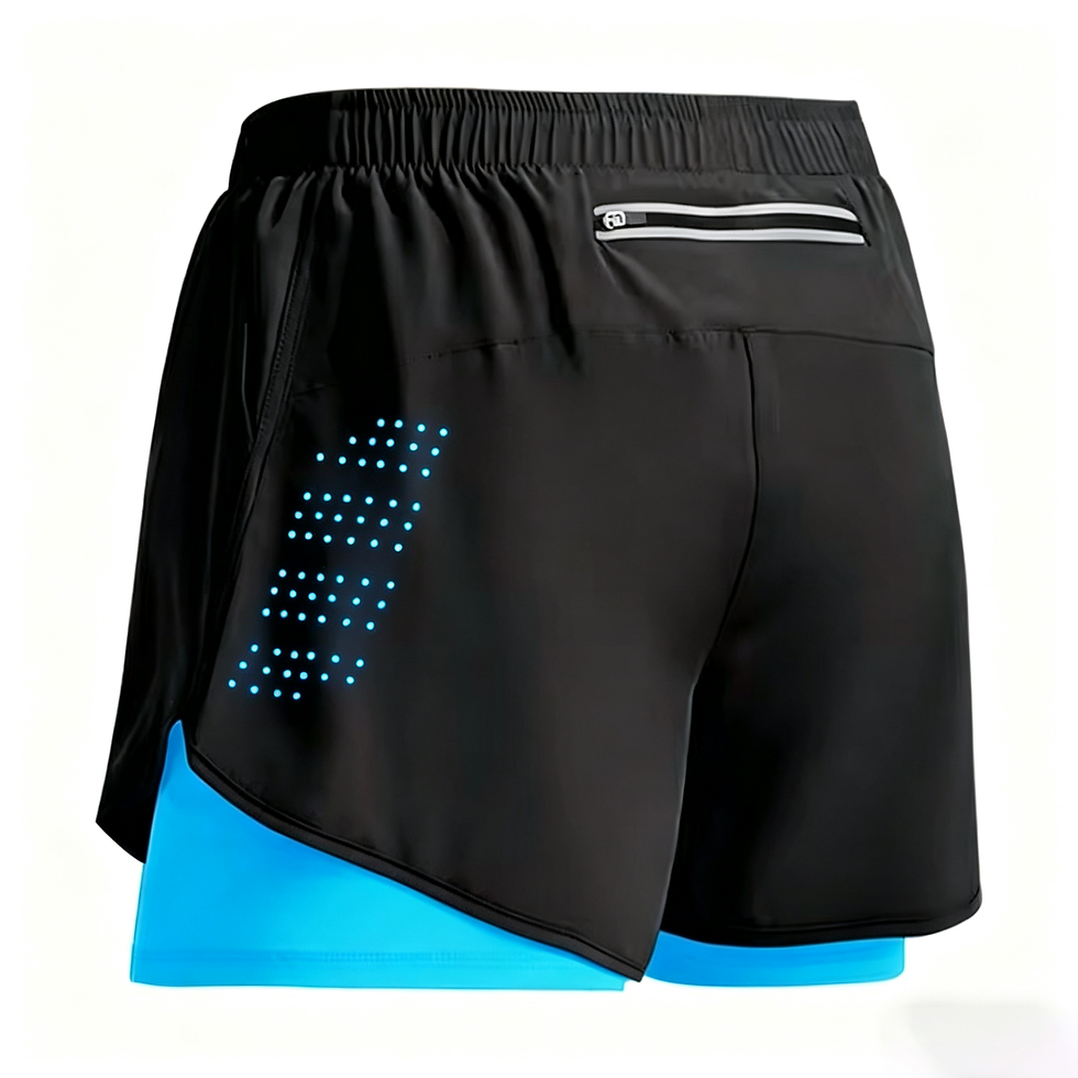 Miniatura: Men's Double Layer Shorts Summer Quick-drying Shorts Casual Fashion Male Clothin