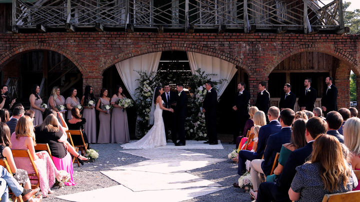 Wedding Ceremony at The Farm Rome GA captured by VE Videography Wedding Videographer