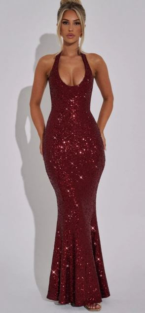 Thumbnail: Halter Pullover Dress Women