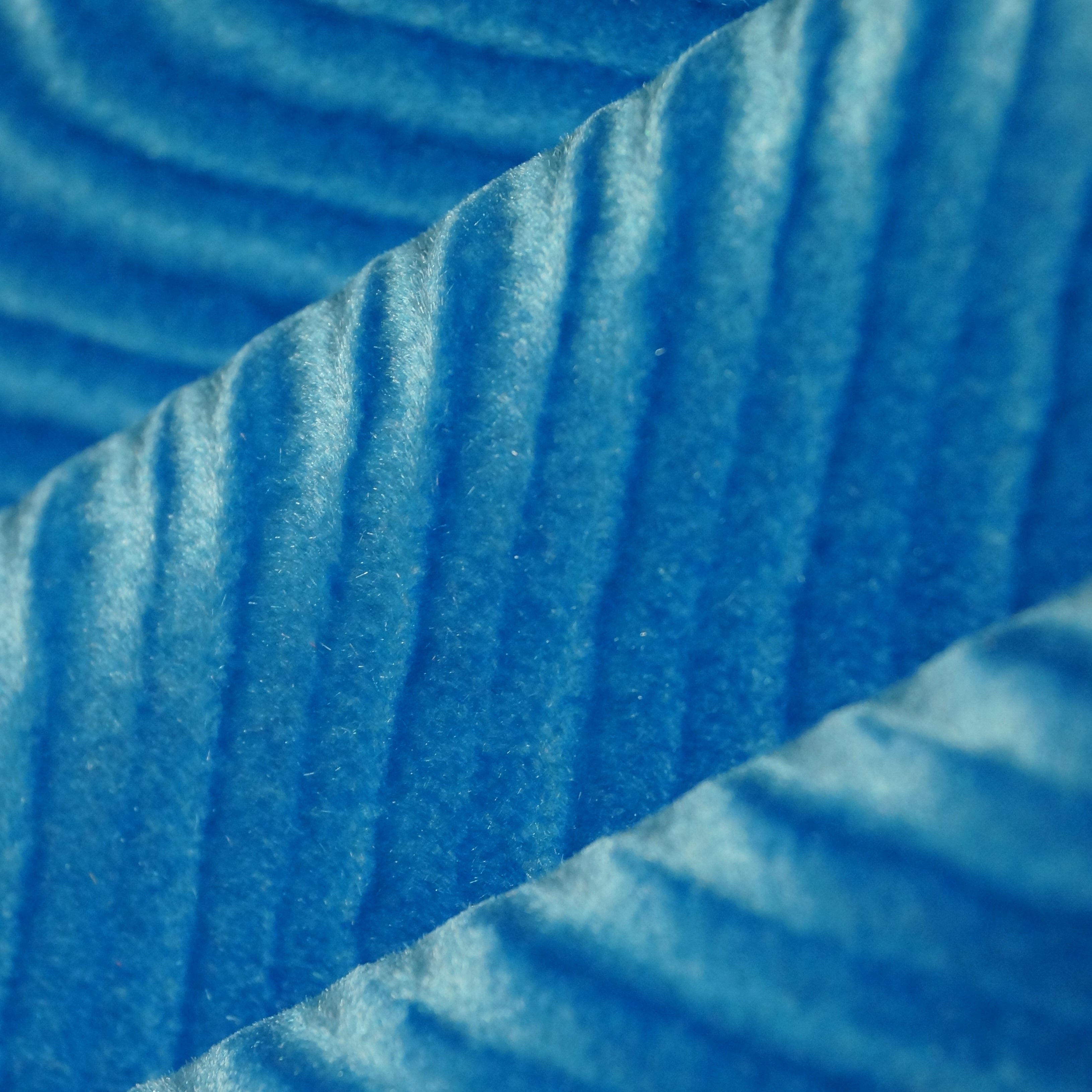 Fabric Base Inc Flocking Velvet Wave Upholstery Turquoise - Fabricbases.com