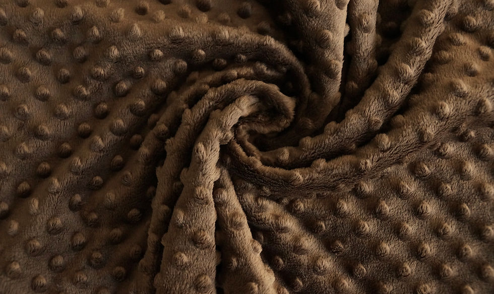 Embossed Minky Dot Brown Fabric