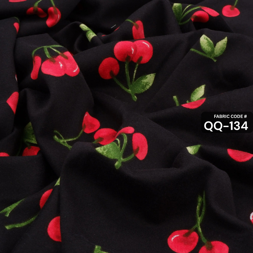 Thumbnail: Cherry Knit Spandex Fabric