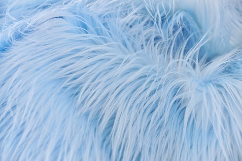 Blue Faux Fur Fabric
