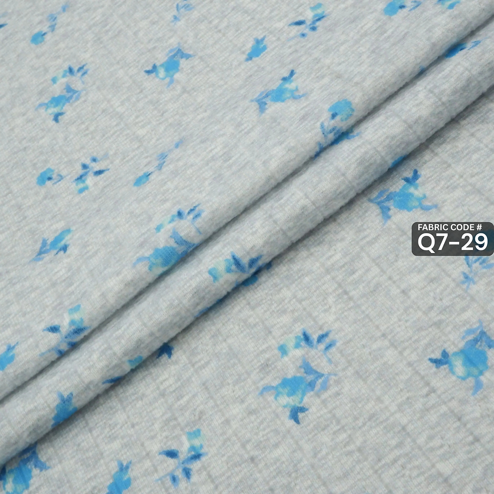 Thumbnail: Vintage Floral Print Knit Spandex Fabric