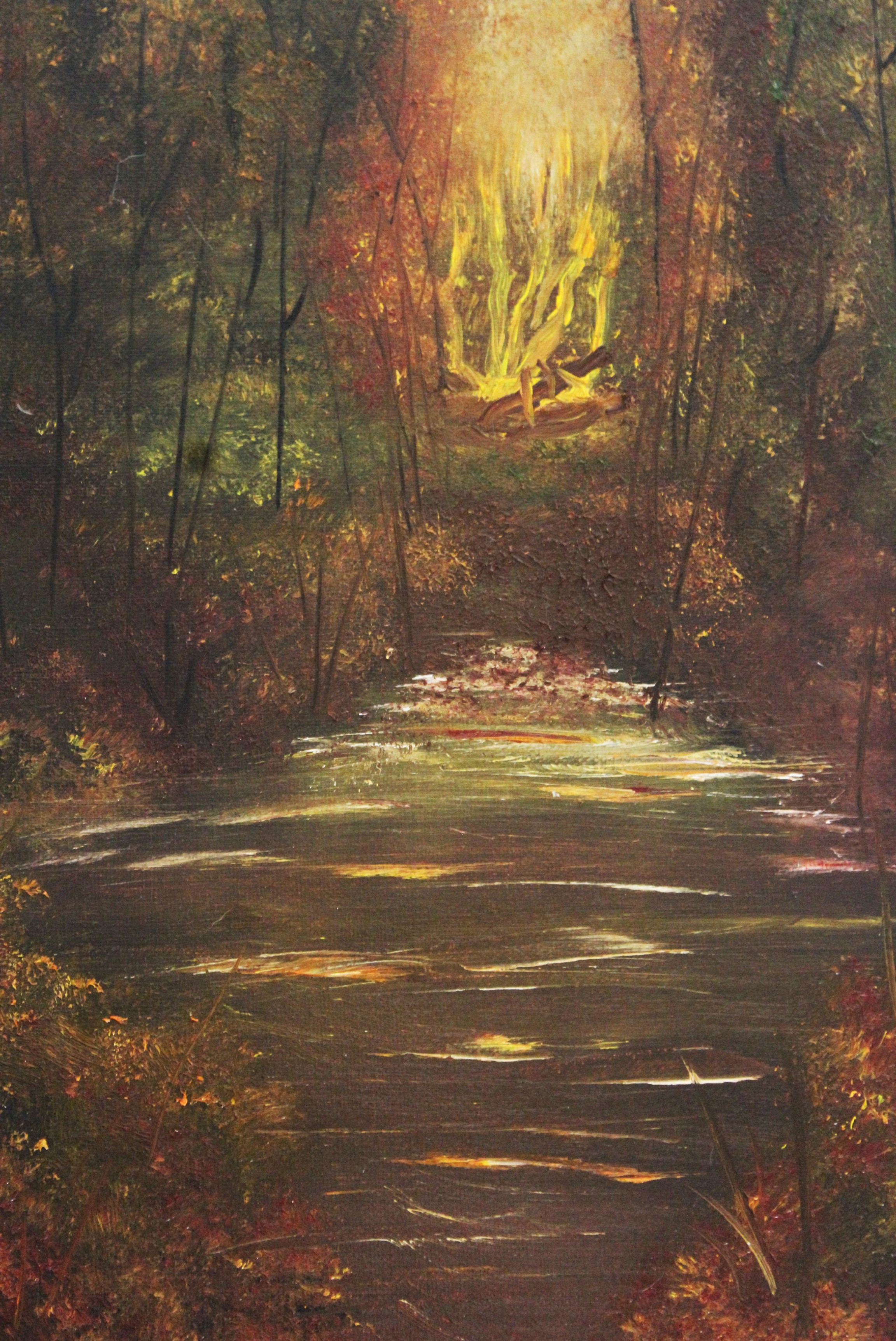 Fire in the Woods, Original Oil
