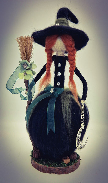 Felted Lady - Green Witch
