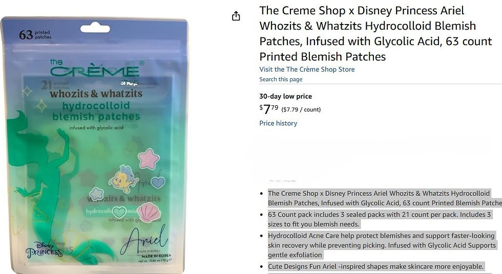 Thumbnail: Hydrocolloid Blemish Patches, Infused with Glycolic Acid, 63 count