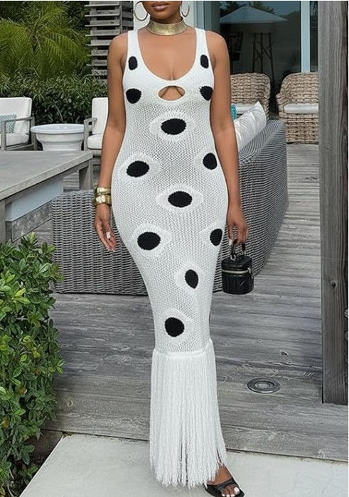 Womens Crochet Maxi Dress size M