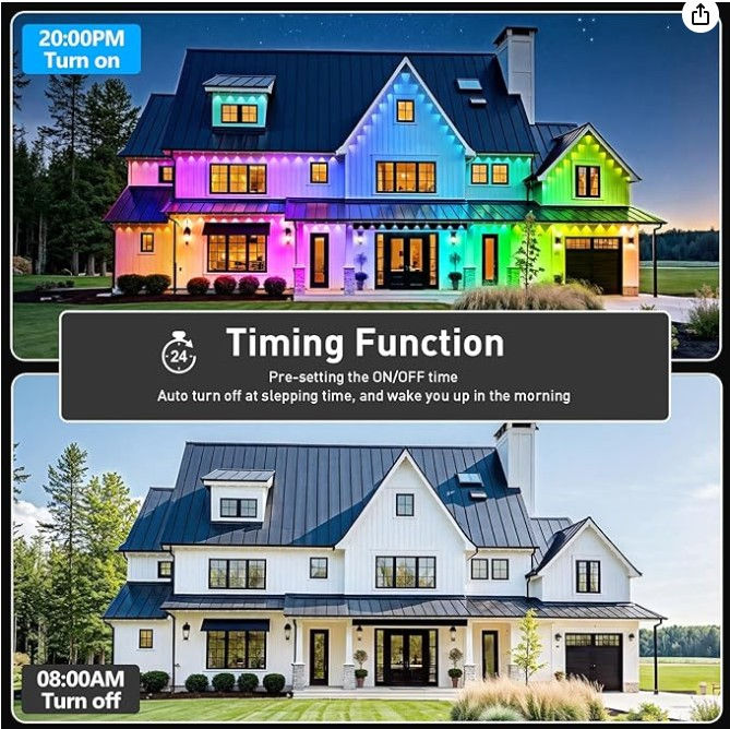 Thumbnail: Outdoors LED colorful eaves lights 500-feet.