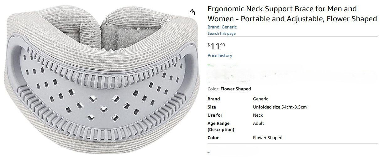 Ergonomic Neck Support Brace for Men and Women