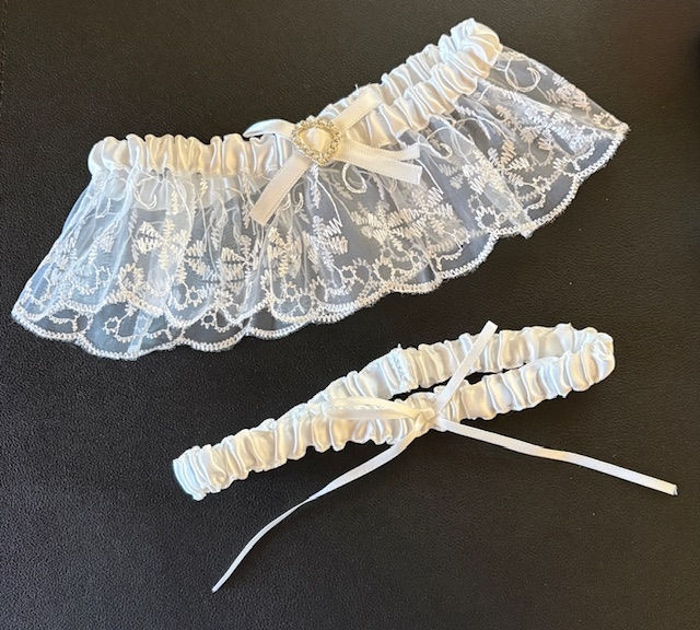 Rhinestone Heart Bridal Garter Toss Set