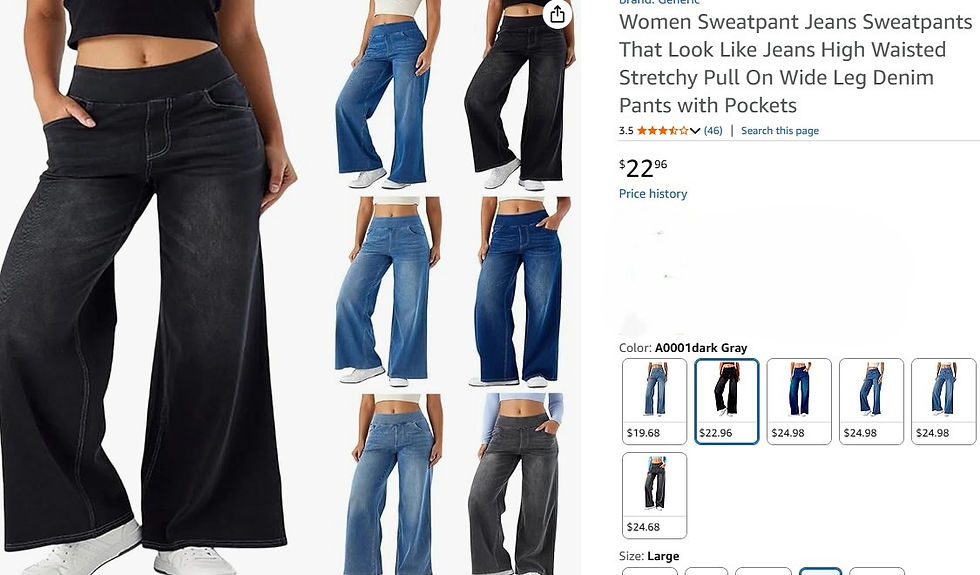 Thumbnail: Women Sweat-pant Jeans Size Large 