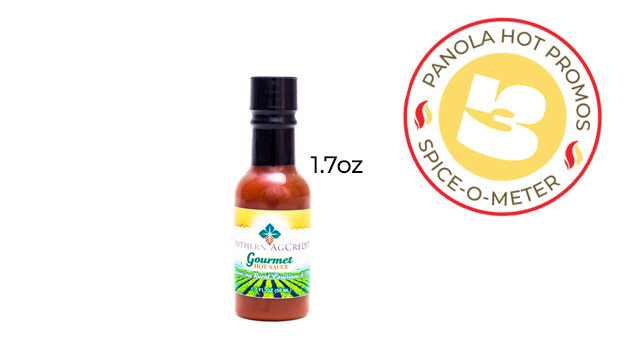 1.7oz bottle of Panola's custom labelled Gourmet Pepper Sauce