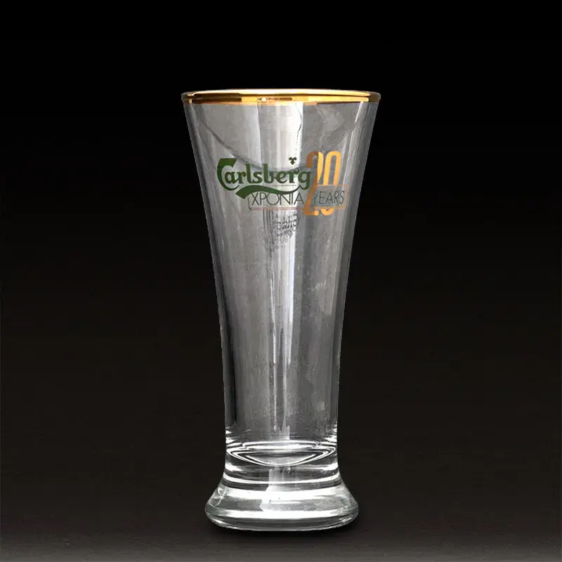 Vintage Carlsberg Celebrating 20 Years in Cyprus Half Pint Beer Glasses
