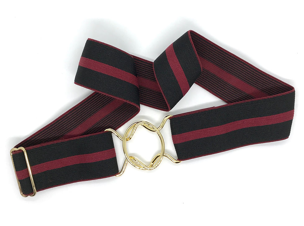 Thumbnail: 2" Black/BurgundyStripe