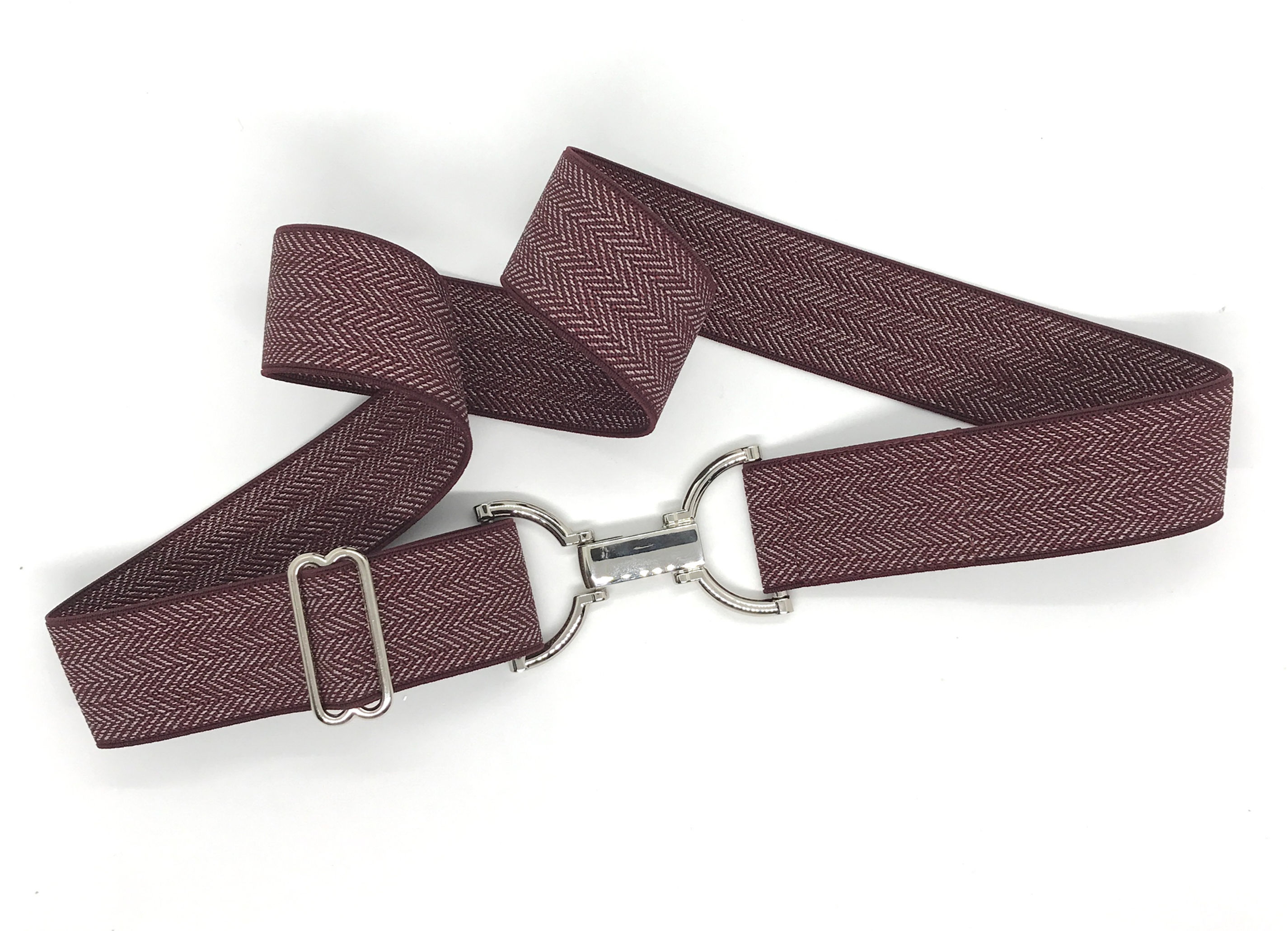 1.5" Herringbone-Burgundy