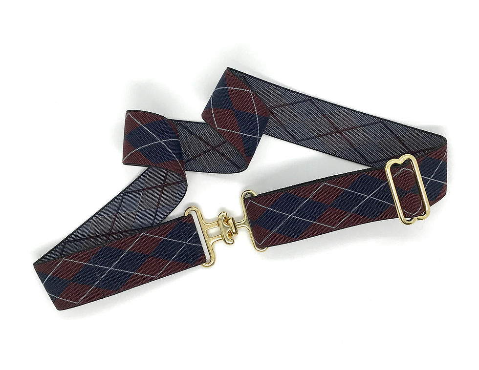 Thumbnail: 1.5" Argyle-Navy/Burgundy