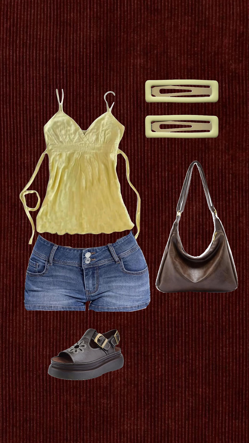 This outfit is absolutely perfect for the summer! I love the yellow and brown color combo!